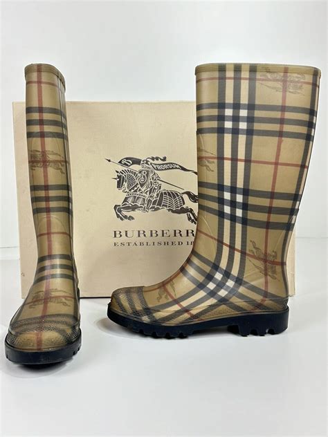 fake burberry rain boots|burberry haymarket rain boots.